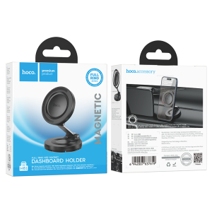 Hoco Folding Magnetic Ring Car Holder for Dashboard H61 - Black